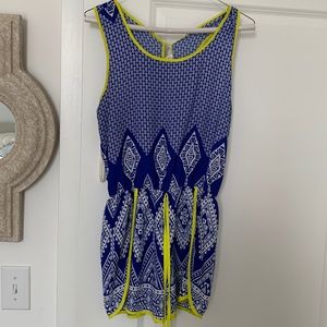 vibrant blue romper
